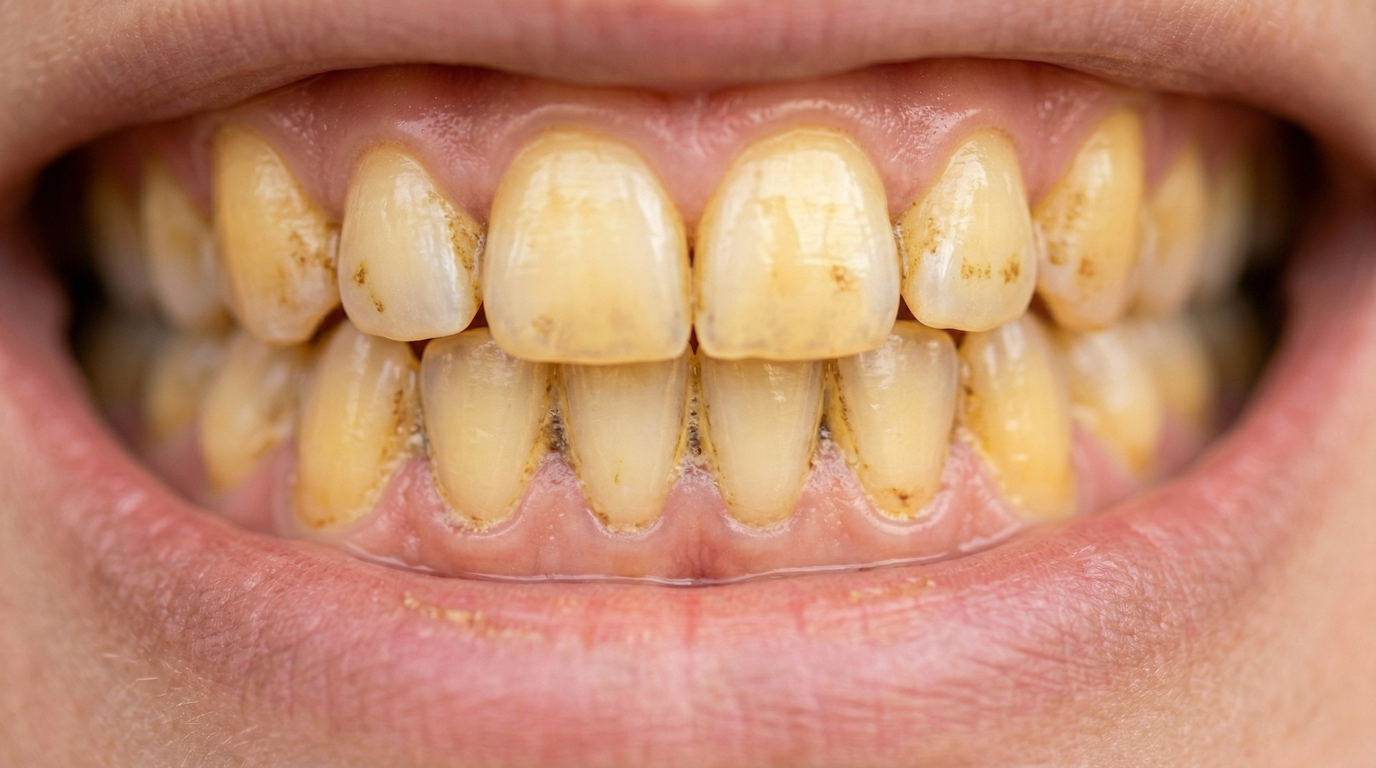 Yellow Teeth Before Scaling